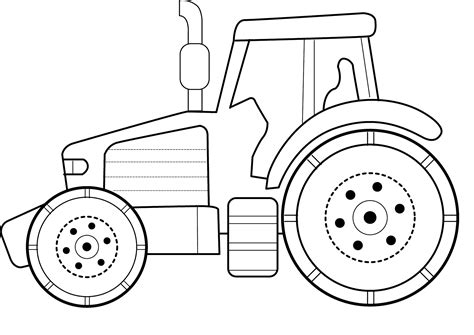 Traktor Do Wydruku Dla Dzieci Kolorowanka Obrazek Z Traktorem Dla