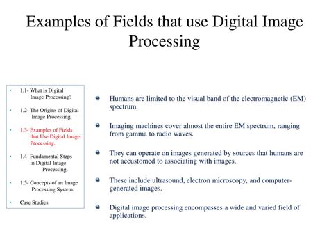 Applications Of Digital Image Processing In Various Fields Images Poster
