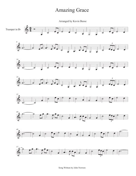 Amazing grace digital sheet music piano organ & keyboard: Amazing Grace Trumpet Music Sheet Download - TopMusicSheet.com