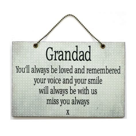 Grandad Youll Always Be Loved And Remembered Remembrance