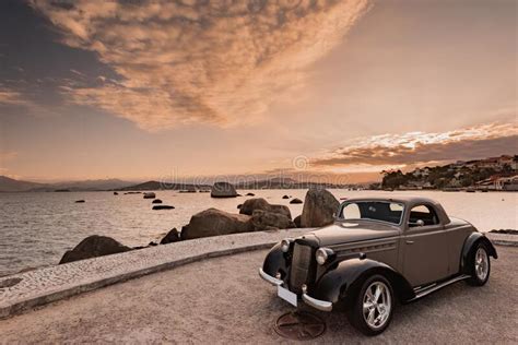 Vintage Car 1951 At Sunset Stock Image Image Of Auto 186977439