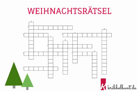 Ein buch über unnützes weihnachtswissen, deren inhalt sie aktiv mitraten lösen sie ihr persönliches weihnachtsrätsel! Kreuzworträtsel Weihnachten | Kribbelbunt
