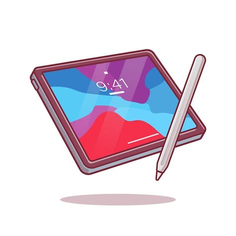 Free Vector Tablet And Stylus Pencil Cartoon Vector Illustration