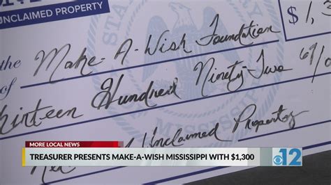 If you've lived in multiple areas, check each state's site too. State Treasurer presents Make-a-Wish Mississippi with $1,300 in unclaimed property - YouTube