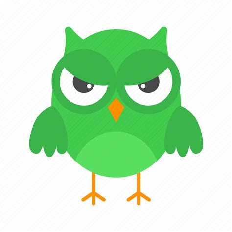 Angry Green Evil Flat Icon Owl Funny Icon Download On Iconfinder
