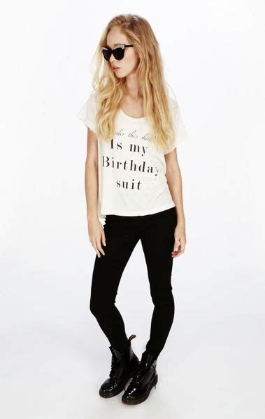 Wildfox My Birthday Suit Lazy Weekend T In White Vintage Lace Lyst