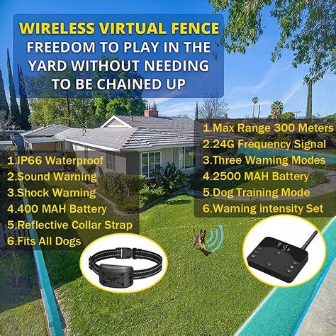 Outdoor Wireless Dog Fence 2023 Electric Fence For 2 Dogs Shocks