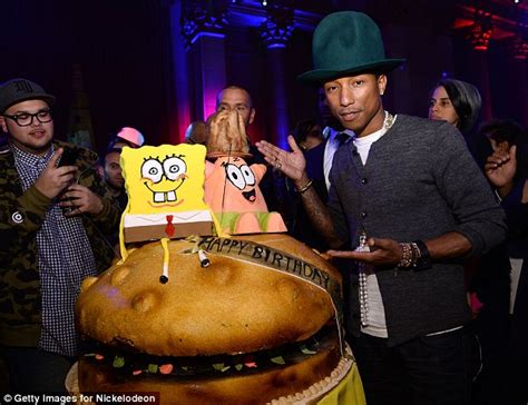 [photos] how pharrell celebrated his 41st birthday with spongebob