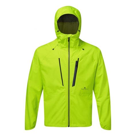 Tech Fortify Mens Breathable And Waterproof Running Jacket Fluoyellow At