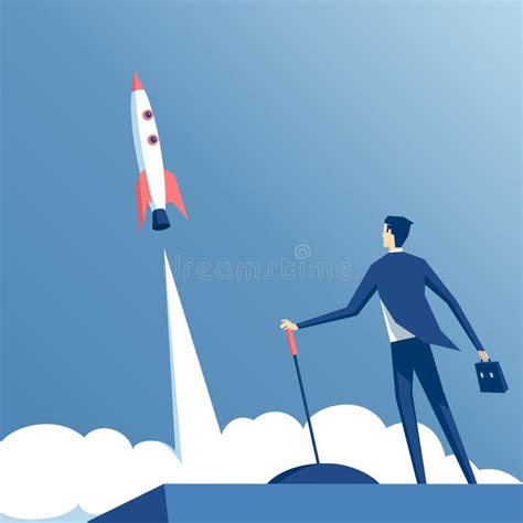 Businessman And Rocket Stock Vector Illustration Of People 78880936