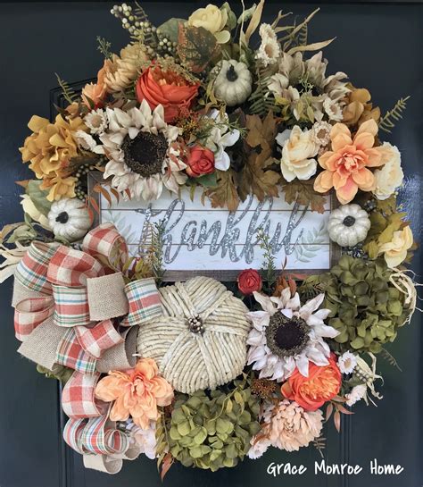 Handcrafted Fall Wreath Grace Monroe Home