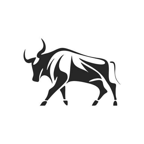 Universal Black And White Bull Logo Ideal For A Wide Range Of