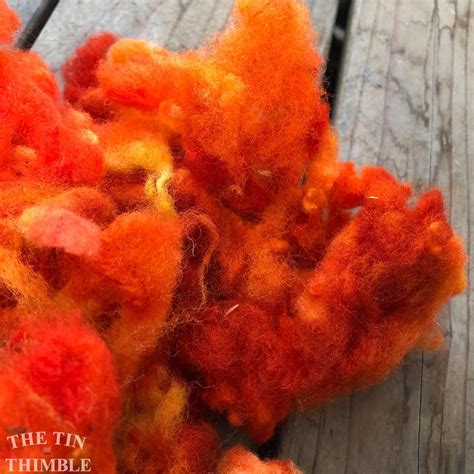 Hand Dyed Mystery Wool Roving From The Tin Thimble Chunky Textural