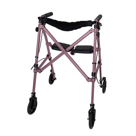Able Life Space Saver Rollator, Lightweight 4 Wheel Travel Walker