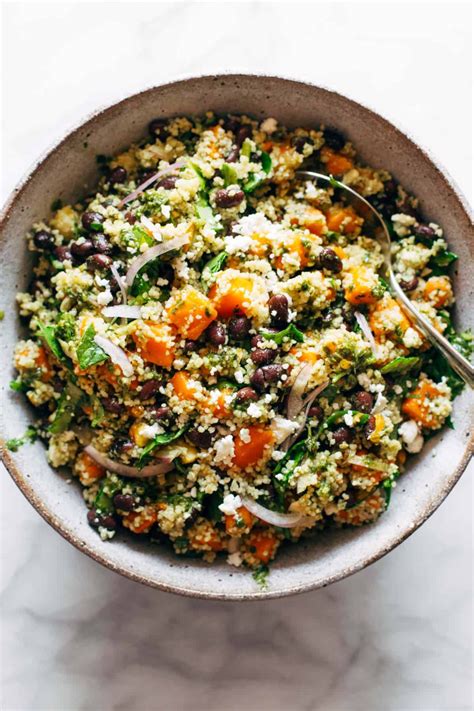 Couscous, onions, parsley and lime! Couscous Salad with Lime Basil Vinaigrette - Pinch of Yum ...