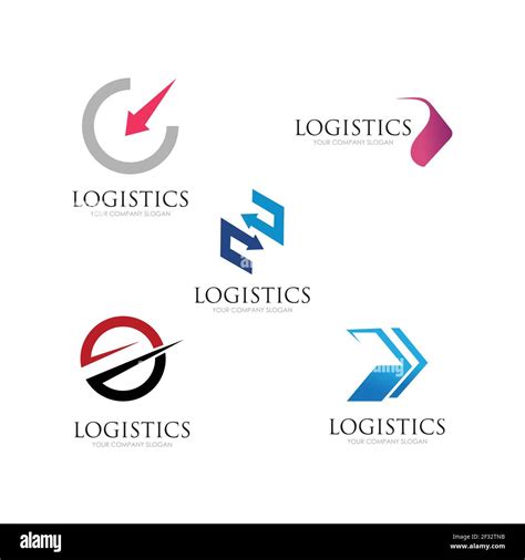 Vector Logo Template For Logistics And Delivery Company Stock Vector