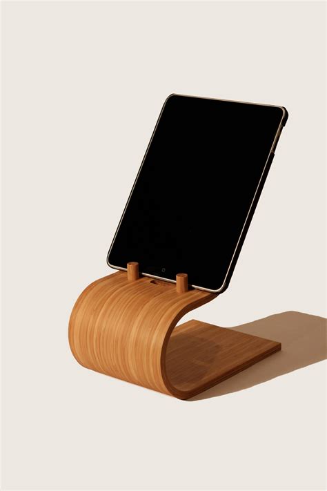 Handmade wooden cookbook stand, made from reclaimed timber, treated and sealed ready for use in your kitchen or to give as a wonderful gift. Bamboo Kitchen Tablet Stand - zeitgeist