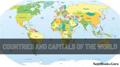 Countries And Their Capitals Map