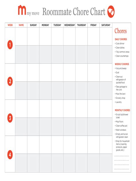 As an added bonus, a roommate chore app helps. Roommate Chore Chart Generator - Fill Online, Printable ...
