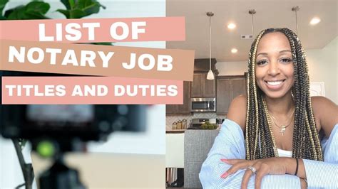 LIST of NOTARY JOB Titles and Duties// Notary Work - YouTube