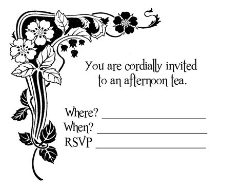 Event management and rsvp tools are at your service to keep your tea party details in good order. Tea Party Invitation Blank Templates
