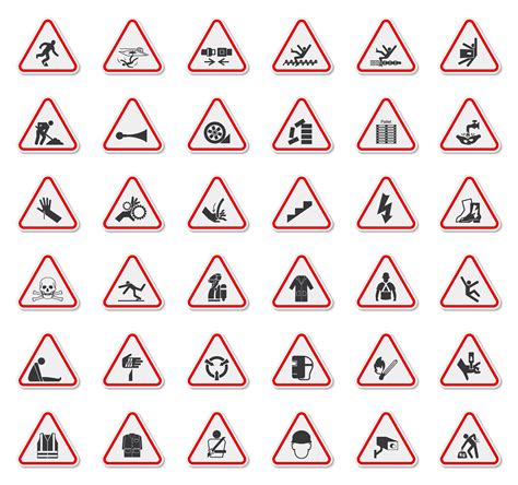 Warning Hazard Symbols 1040292 Vector Art At Vecteezy