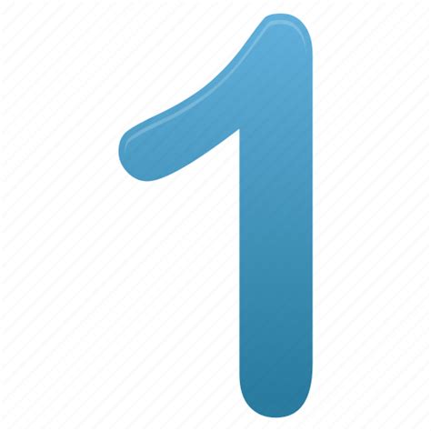 Blue Education Math Mathematics Number Numbers One Icon