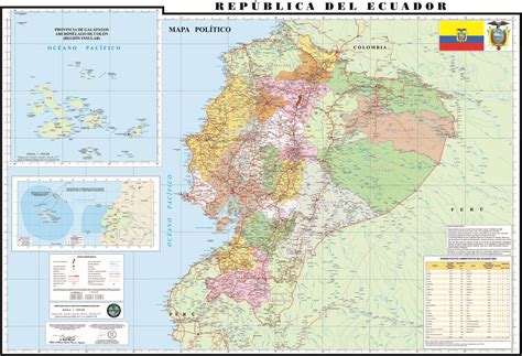 Mapa Político Del Ecuador Tamaño Completo Ex