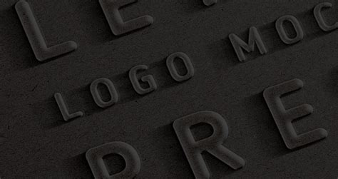 Download Embossed 3D Logo Mock-Up Template | Psd Mock Up Templates ...