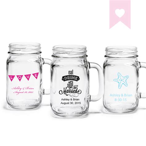 Personalized Mason Jar Drinking Glass Exclusive Personalized Champagne Wine Shot Glasses