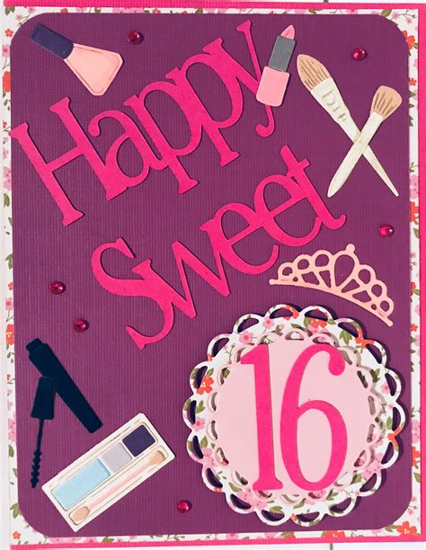 Homemade Sweet 16 Birthday Card 16th Birthday Card Birthday Cards
