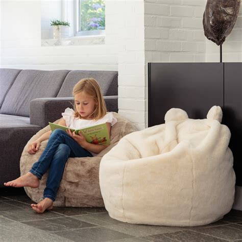 Kids Faux Fur Polar Bear Bean Bag Bean Bag Chair Kids Kids Bean Bags