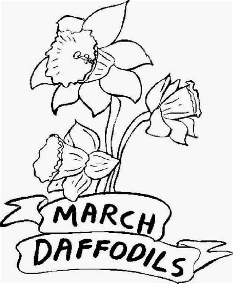Green is the color of march! Free Printable March Flower Coloring Pages 842×1024 ...