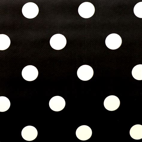 Black Polka Dot Vinyl Table Cover