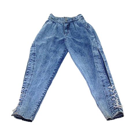 90s Acid Wash Denim High Wasited Jeans Blue 17 Vintage Clothing