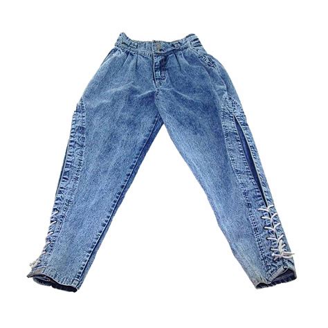 Tall true denim cropped colored acid wash jeans is rated 5.0 out of 5 by 2. 90s Acid Wash Denim High Wasited Jeans - Blue 17 Vintage ...