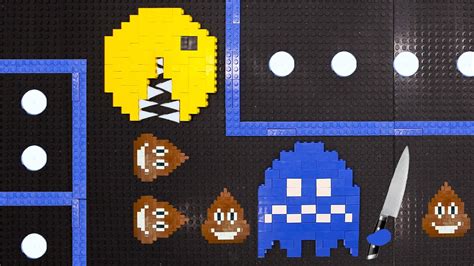 Lego Pacman Monster Vs Ghost Inky In The Battle Game Pacman Lego