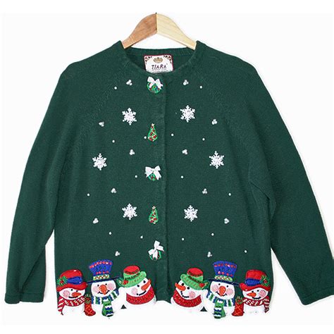 Snowmen Blobs Tacky Ugly Christmas Sweater The Ugly Sweater Shop