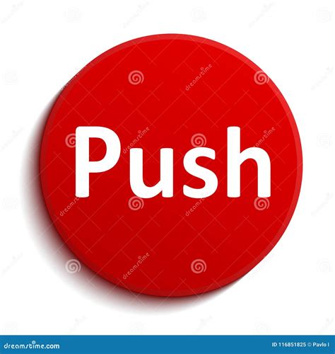 red button with text push vector stock vector illustration of internet sign 116851825