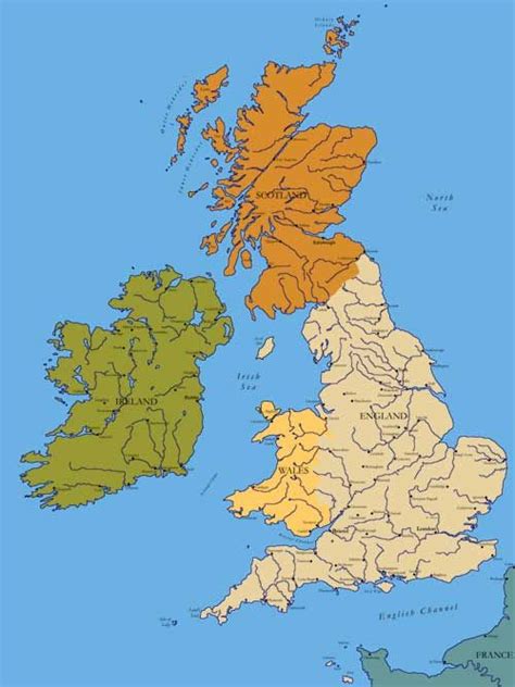 Map Of England Scotland Ireland And Walesng British Isles England