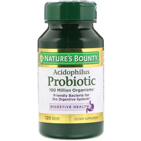 Natures Bounty Acidophilus Probiotic 120 Tablets By Iherb