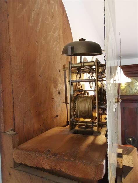 Early 19th C Georgian Mahogany 8 Day Bell Striking English Grandfather Longcase Clock With