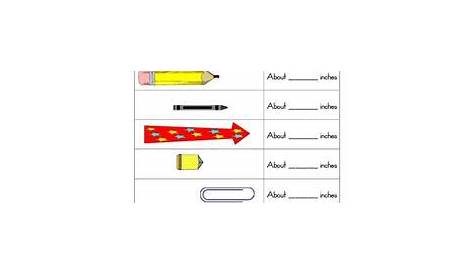 Measurement: Inches Worksheet for 1st - 2nd Grade | Lesson Planet