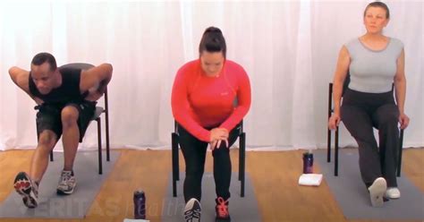 Seated Chair Hamstring Stretch For Sciatica Relief Video