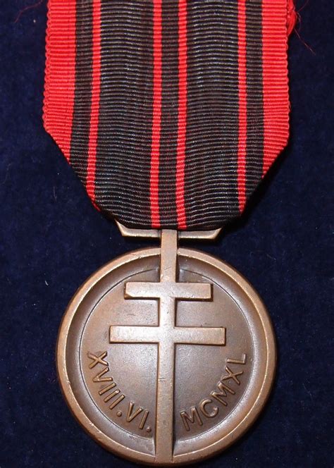 Ww2 French Resistance Medal For Service In Occupied France