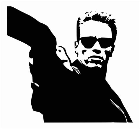 Arnold Schwarzenegger The Terminator Silhouette Art Pop Art