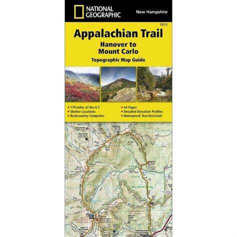 Appalachian Trail Hanover To Mount Carlo New Hampshire Trail Map