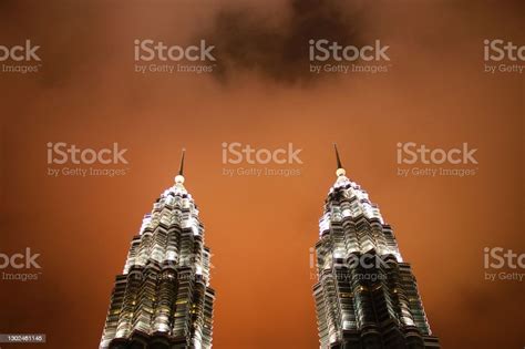 Petronas Twin Towers At Night In Kuala Lumpur Malaysia Stock Photo
