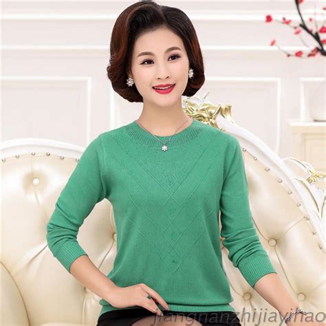 Buy Middle Aged Women Autumn Pullover Sweater 40 50