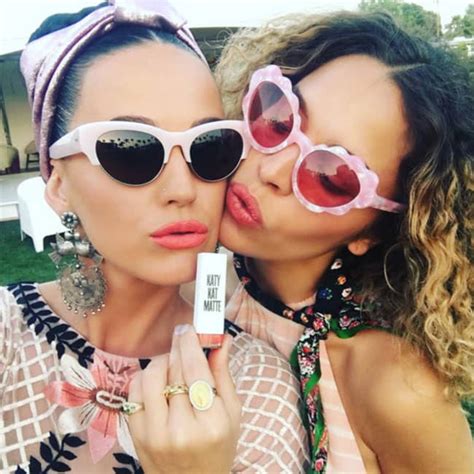 Katy Perry Launches Lipstick Collection And Models Shades At Coachella